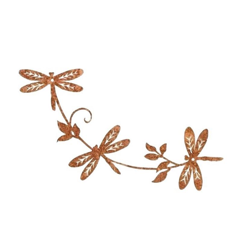3D Metal Dragonflies Wall Art Hanging Decoration Wrought Iron Wall Hanging Sculpture Garden Homes Party Decoration