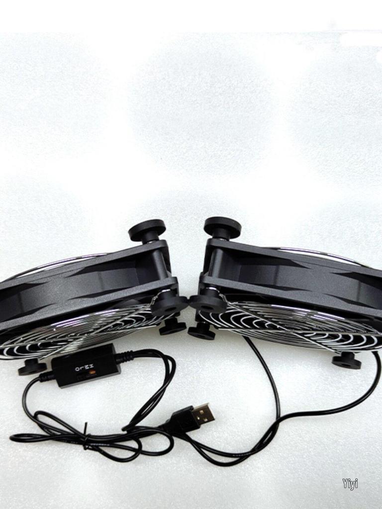 5V USB Double Ball Bearing Fan with Three-Speed Controller | High Airflow Cooling for Router/Set-Top Box/Optical Modem