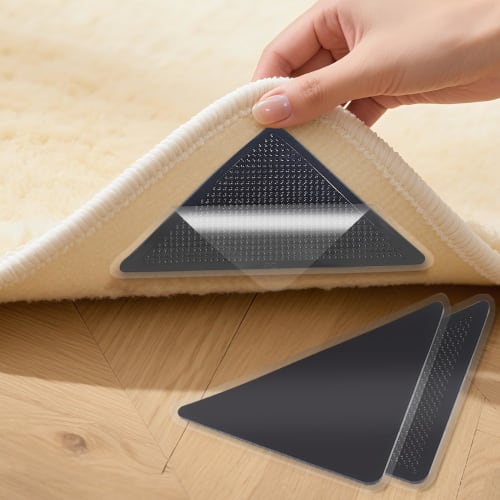 Giitoo 2025 Newest Improved Carpet Anti-Slip Sheets, 8 Sheets, Super Strong, Washable, Prevents Scratches, Leaves No Marks, Reusable, Prevents Rugs Fr
