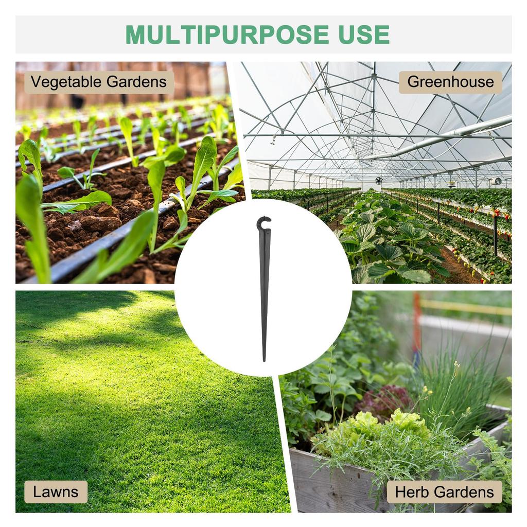 50pcs Drip Emitters Perfect for 4mm / 7mm Tube, Adjustable 360 Degree Water Flow Drip Irrigation System for Watering System