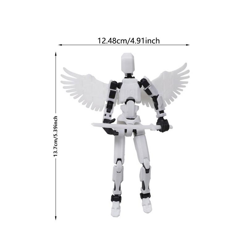 Vícekloubový pohyblivý robot s křídly, 3D tištěná figurína, 13 akčních figurek, hračky, děti, dospělí, rodiče a děti