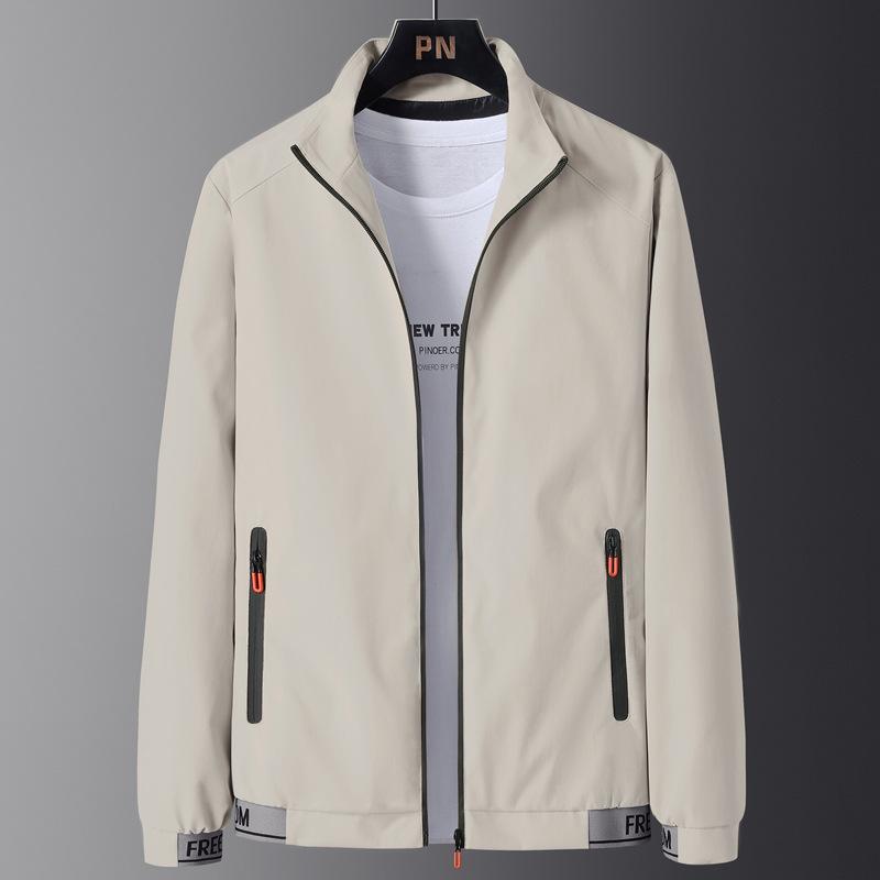 Coat Men's Autumn New Stand-up Collar Thin Jacket Men's Trench Coat Bomber Jacket Baseball Uniform