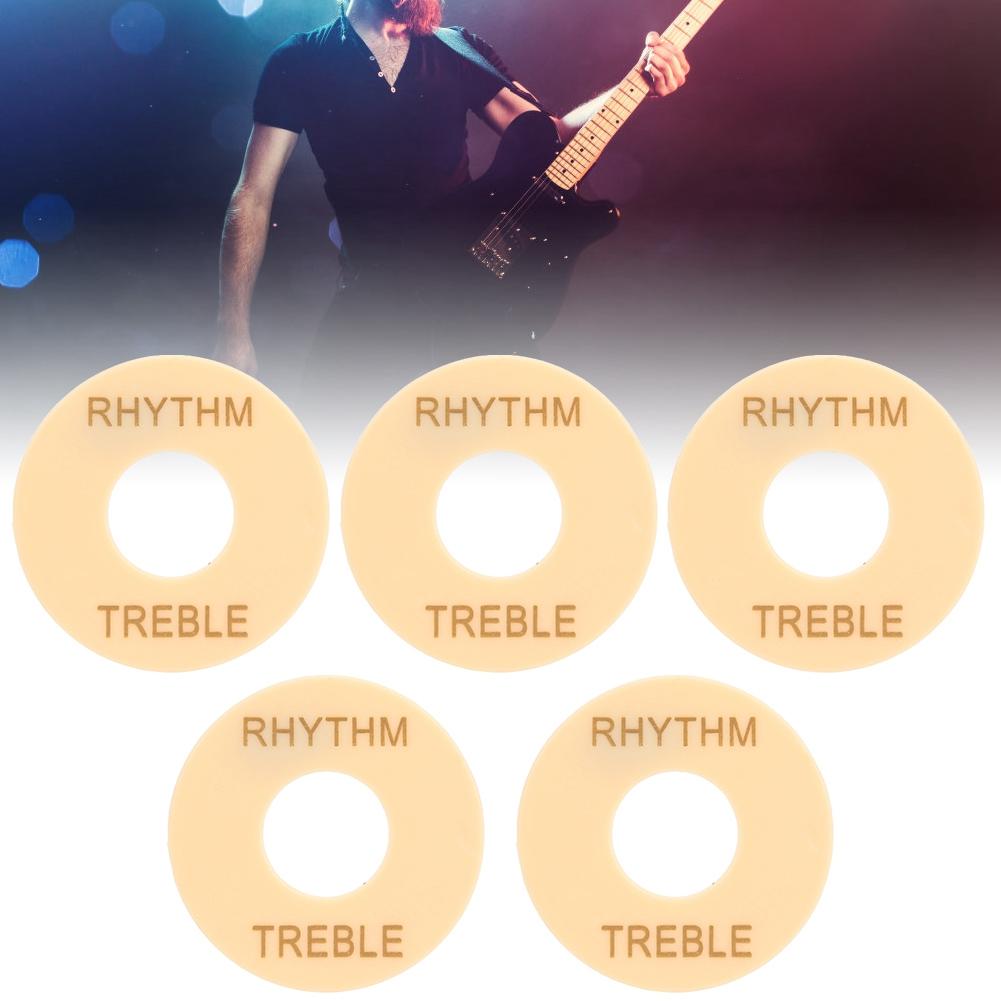 5Pcs Electric Guitar Switch Washer Plastic Musical Instrument Accessories 44mm DiameterGN603 Gold