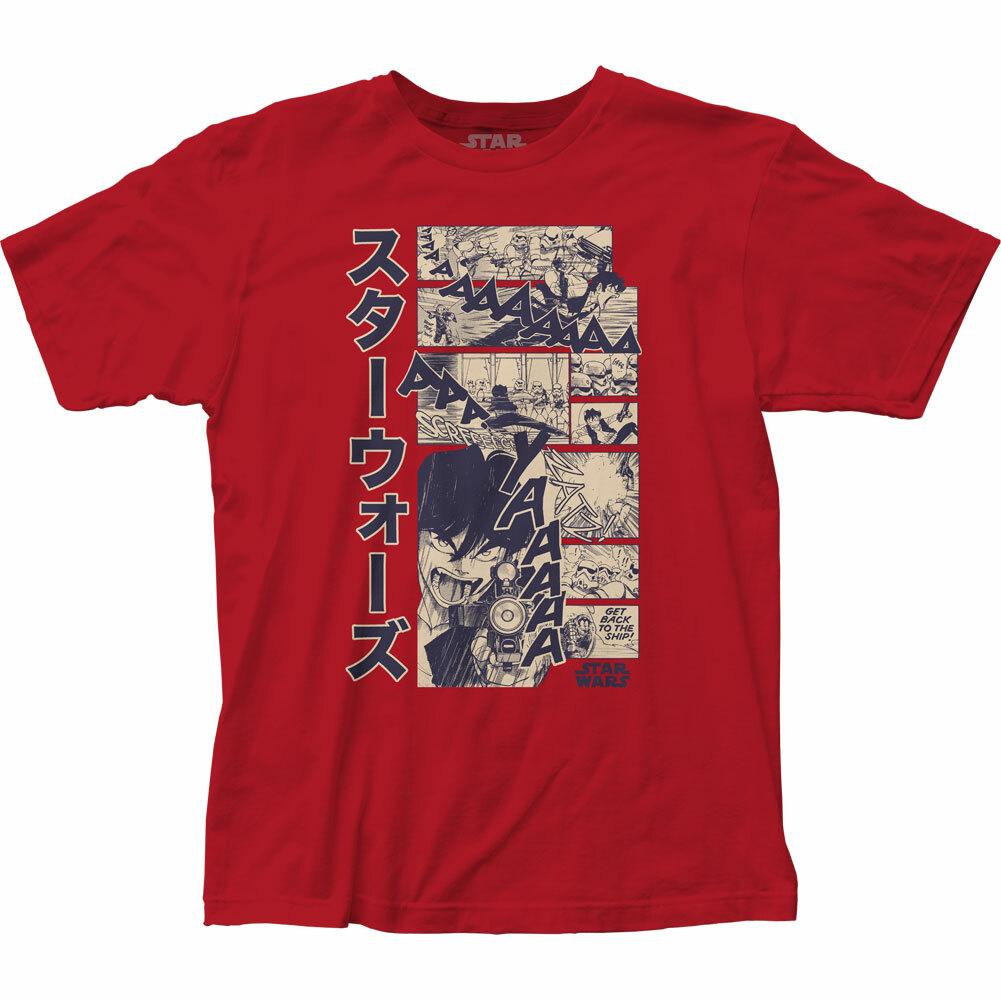 26 Star Wars Manga T Shirt Mens Licensed Movie Jedi Yoda Retro Adult Tee New Red Unisex T-Shirt M