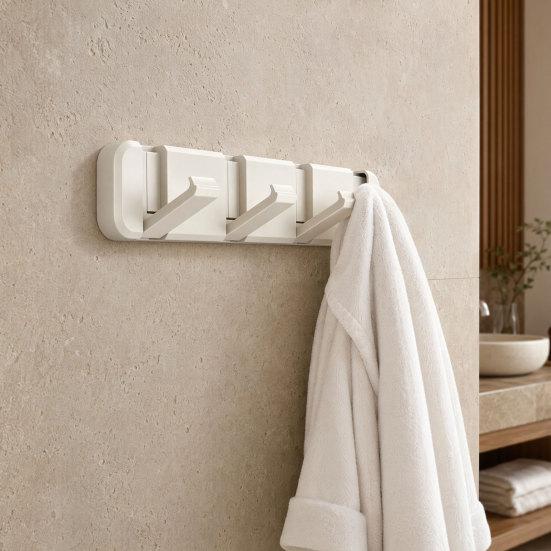 Fold Flat Coat Rack Over The Door Hanger Hooks Foldable No Drilling Adhesive