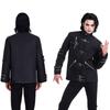 Michael Jackson Dark Style Performance Jacket With Polyester Material For Stage And Party Wear