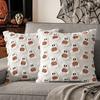 Cozy Living Room Accents Halloween Ghost Cushion Cover, Plush Embroidered Throw Pillow 18x18 Holiday Covers Inch Cute Case for Home Sofa Bed