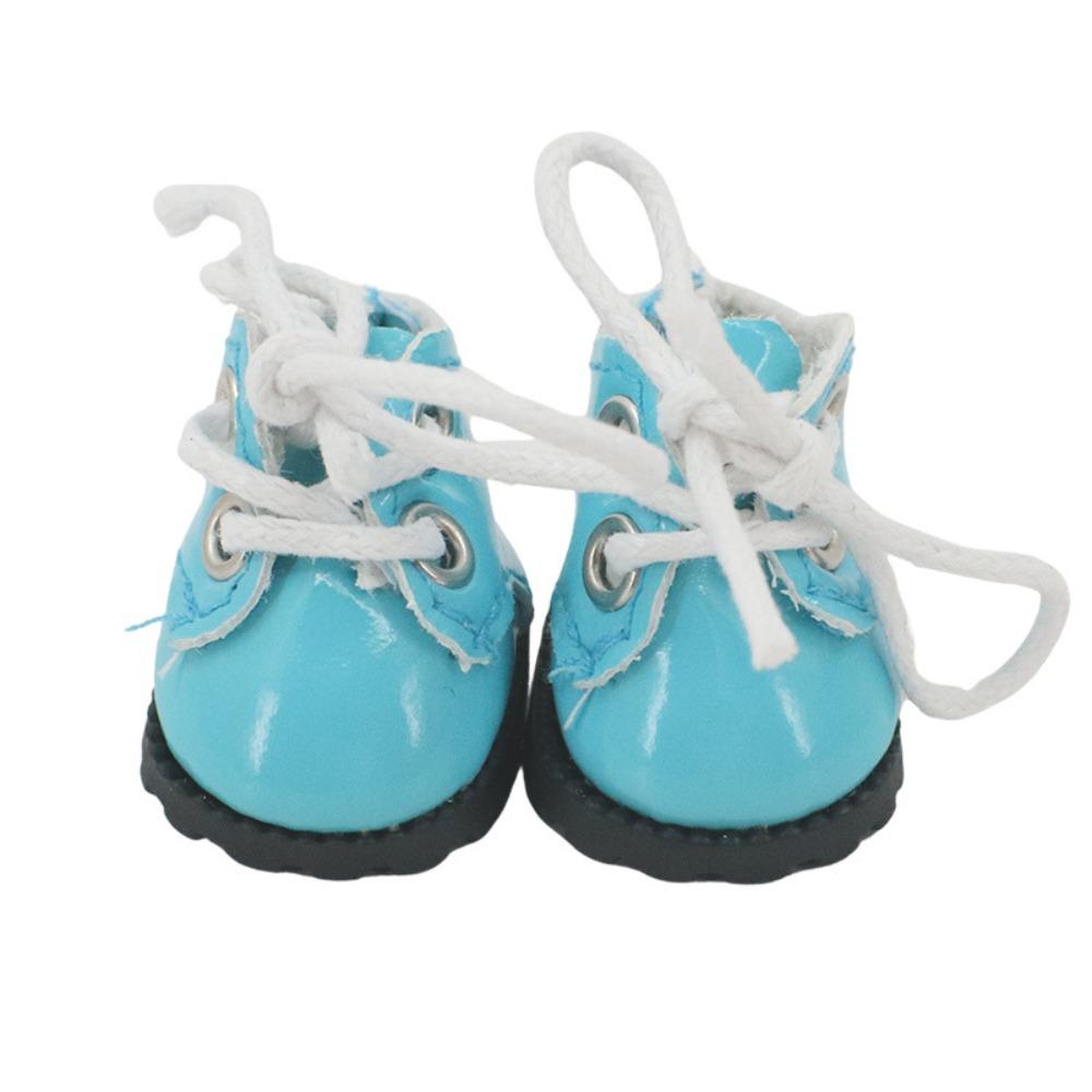 New 3.4CM Size Doll Leather Shoes Cute Design Leather Material Doll Clothes 17cm Size Miniature Shoes For Doll Shoes Doll Toys