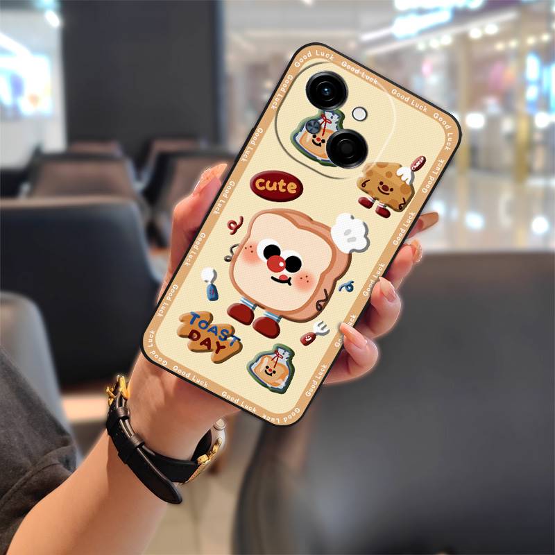 Silicone Dirt-resistant Phone Case For Tecno POP9 4G/Spark GO 1/KL4 Cartoon Phone Pouch Shockproof Back Cover TPU Cute