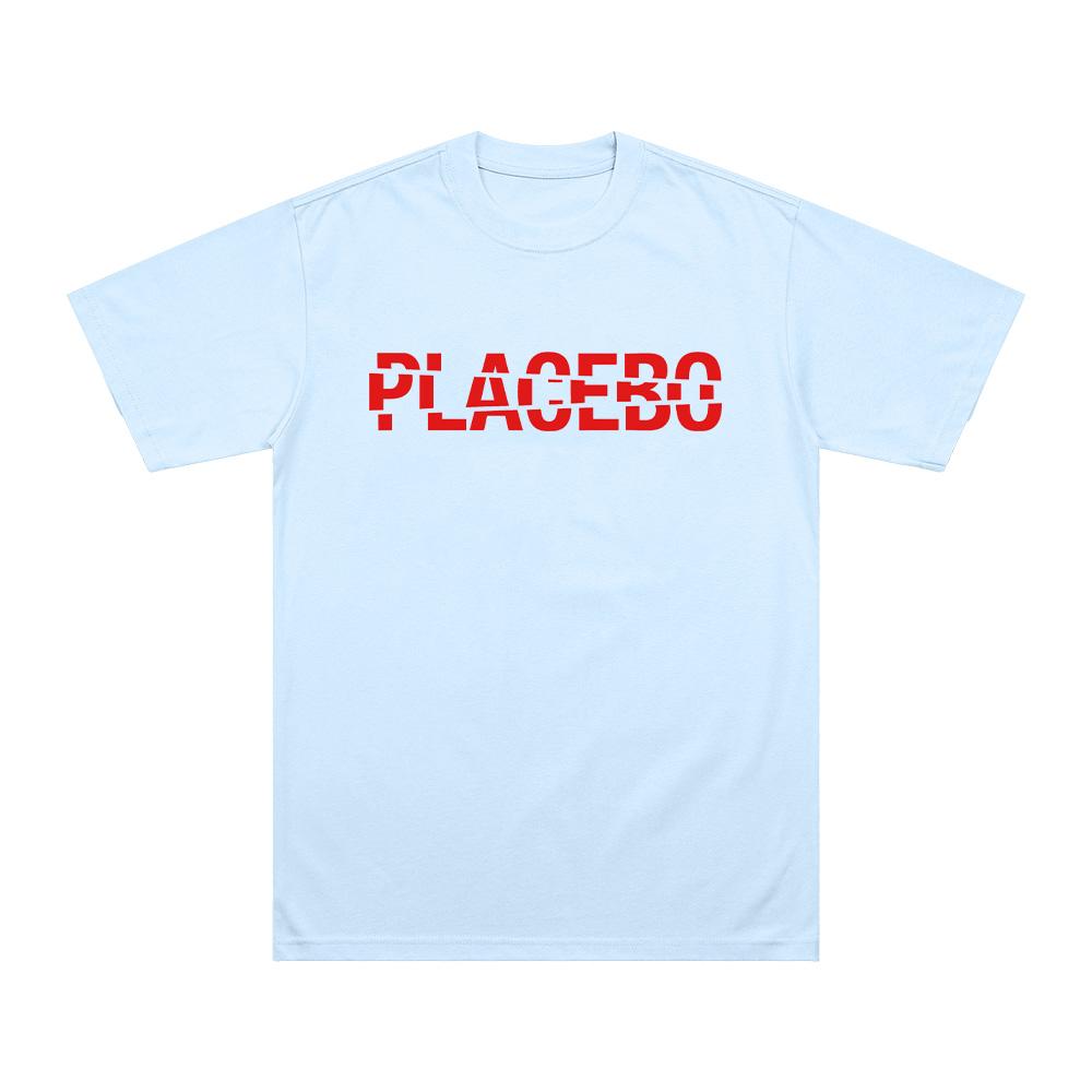 Placebo Logo Tshirt Print Cotton Tshirt Alternative Rock Band Unisex Short Sleeve Tee Summer Casual Breathable Loose Streetwear