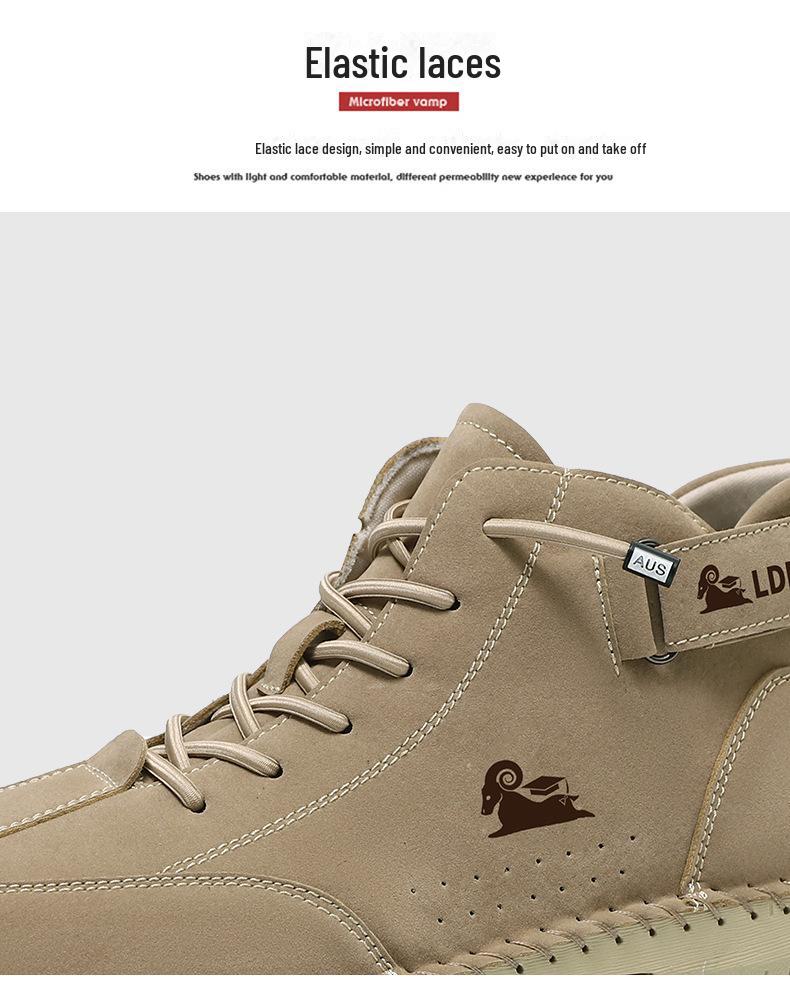 Pánské nové ležérní jarní vysoké ručně šité martensky