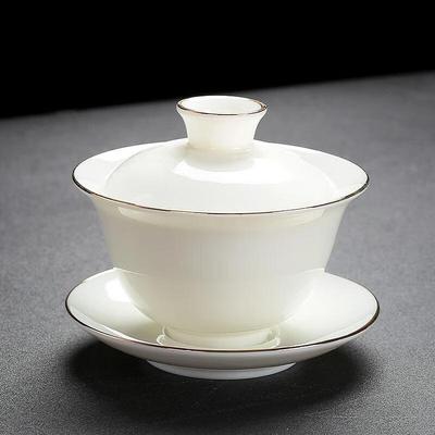 HANDUNYOU Hammelfett-Jadeporzellan Gaiwan