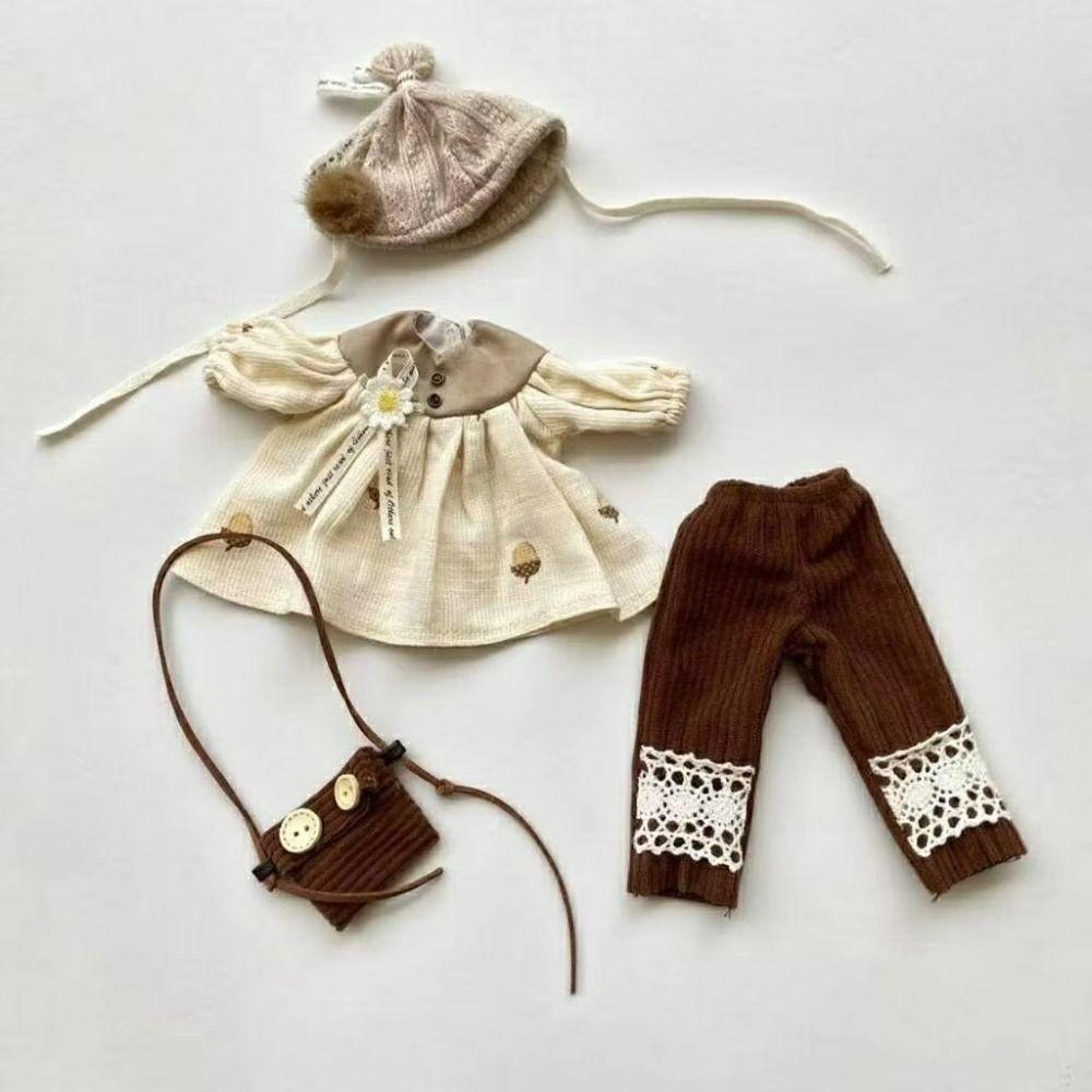 Casual Style Bjd Doll Clothes Outfit Set Mini Doll Dress 1/6 Dolls Clothes  DIY Accessories