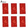 6Pcs Red Envelope New Year Red Pocket Chinese New Year Red Envelopes Red Bag Spring Festival Marriage Birthday Red Envelopes