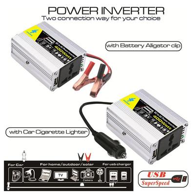 Inverter 12V 220V Modified Sine Wave Power Supply 400W, Car Cigarette Lighter 12V To 220V Inverter, Car Converter With 12 To 220