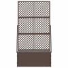 Garden Trellis Planter Brown 70 X 30 X 135 Cm Metal