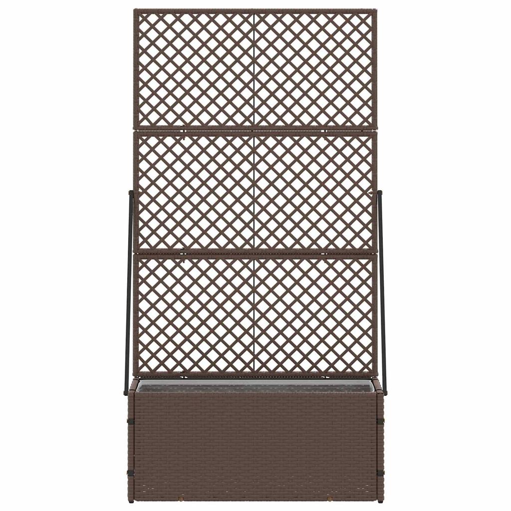 Garden Trellis Planter Brown 70 X 30 X 135 Cm Metal