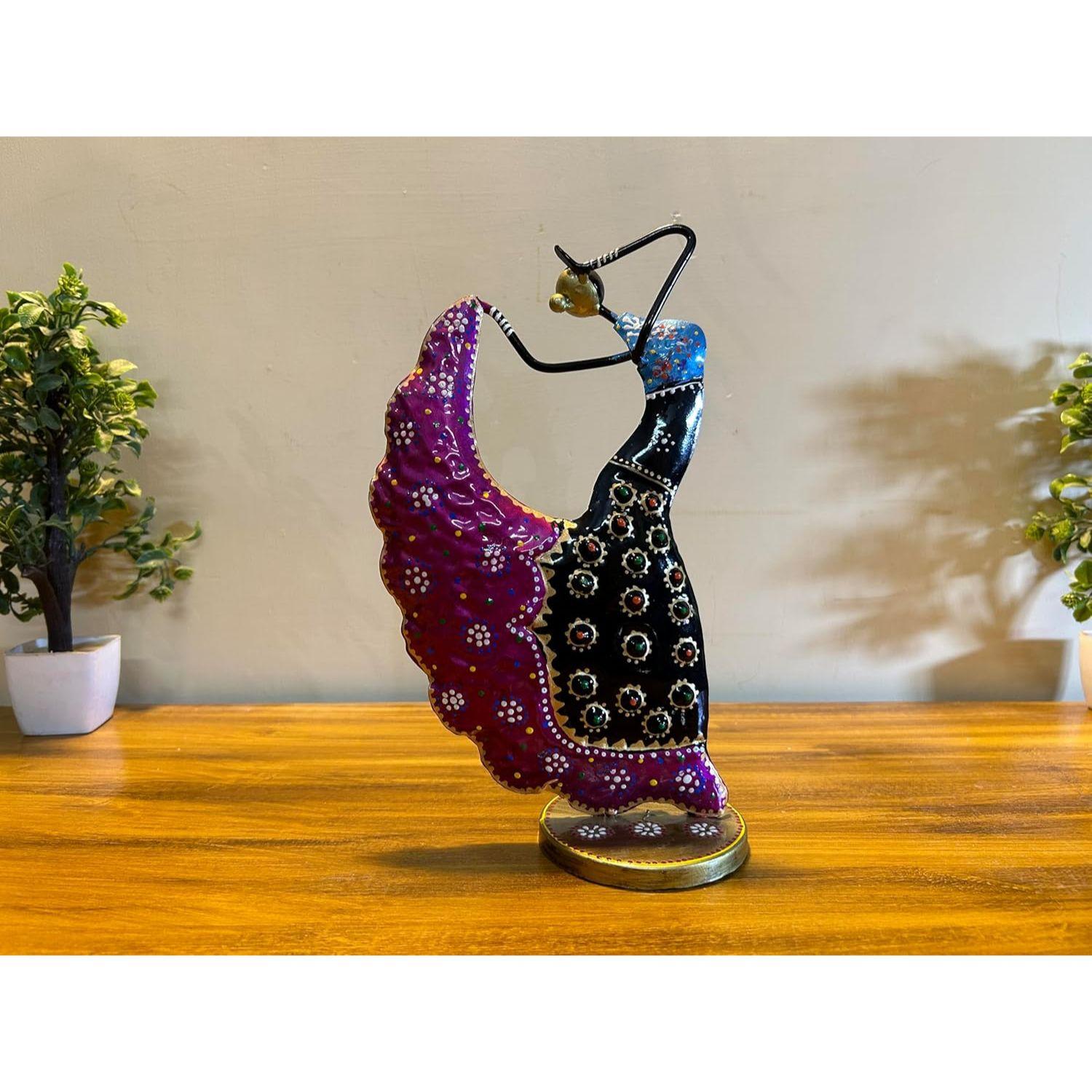 

Metal Dancing Lady Decorative Showpiece Table Decor Home Decor Musician Lady Showpiece Gift Item