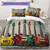 1PC Electric guitar Theme Bedding Quilt Set Quilt Cover Pillowcase Home Decoration Birthday Gift (1 * duvet cover + 2 * pillowcase, without core)A1