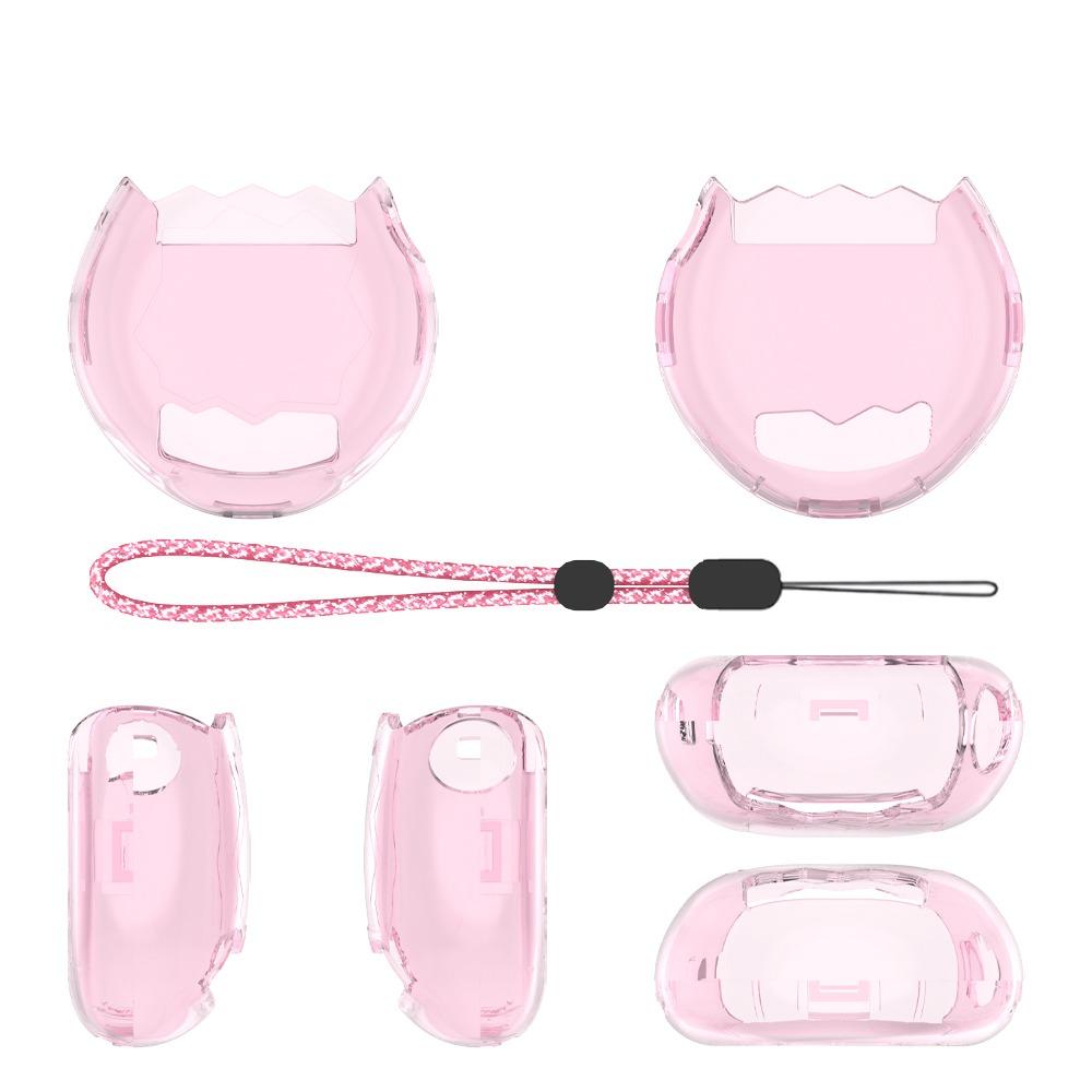 Transparent Protective Case Dustproof Anti-Scratch Hard Shell Crystal PC with Lanyard Clear Cover for Tamagotchi Paradise