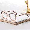 Leopard Cat Eye Reading Glasses Anti Blue Light Women Ultralight TR90 Far Sight Optical Eyewear Prescription