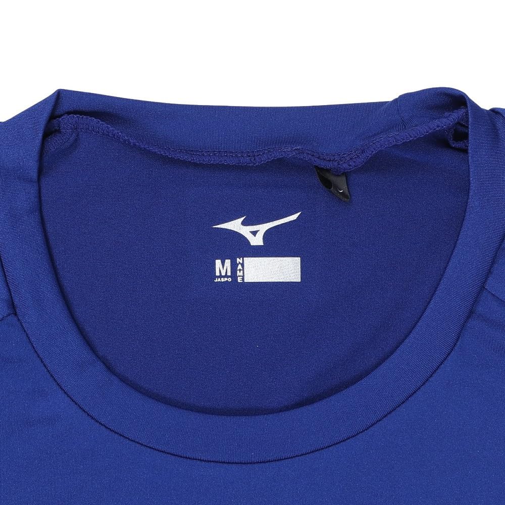 Mizuno Baseball Size O Blue Men's Low-Neck Long-Sleeve Undershirt, (LL),