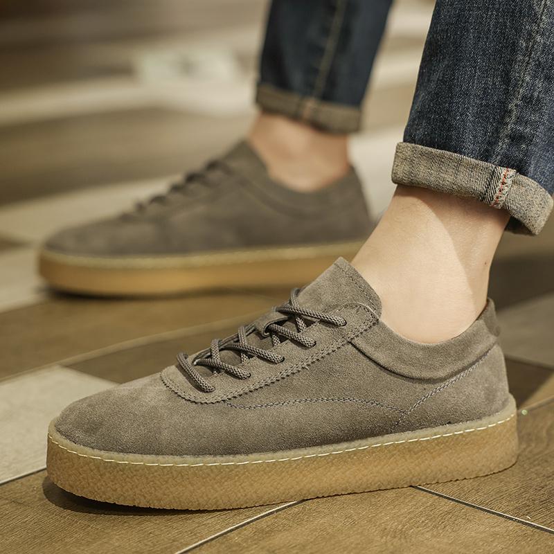 FashionSuede Leather Shoes For Men lace up oxfords Soft Leisure Dress Shoes Work Footwear Business Formal office Shoes men footwear