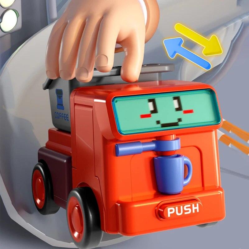 1Pc Kids Transforming Car Construction Truck Robot Collision Rotation Transformation Random Color Cute Creative Toy