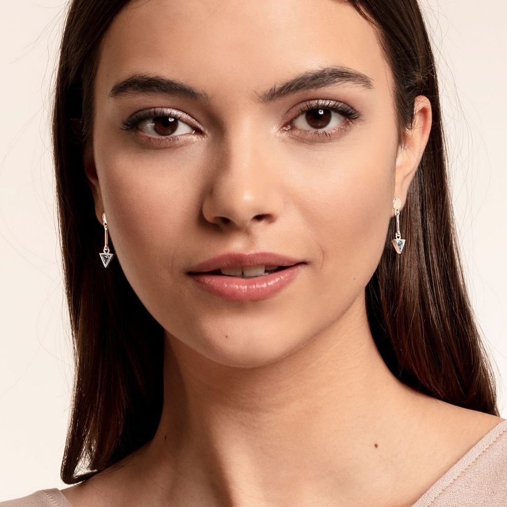 Triangle Blue Earrings H2038-009-31