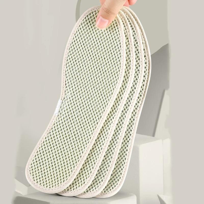 Sweat Absorbing BambooCharcoal InsolesBreathable Mesh Deodorant ShoeInserts Anti OdorComfort Pads for MenWomenCasualSports Shoes