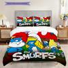 Smurf Village Adventure Threepiece Set 1 Duvet Cover 2 Pillowcase Without Core Christmas Birthday Gift Soft And Comfortable Bedding Set