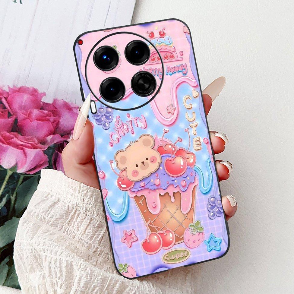 Black For Tecno Camon 30 CL6 CL6k Phone Case For Techno Camon 30 5G CL7 Cover Luxury Fashion Funny Cute Funny Painted Soft TPU