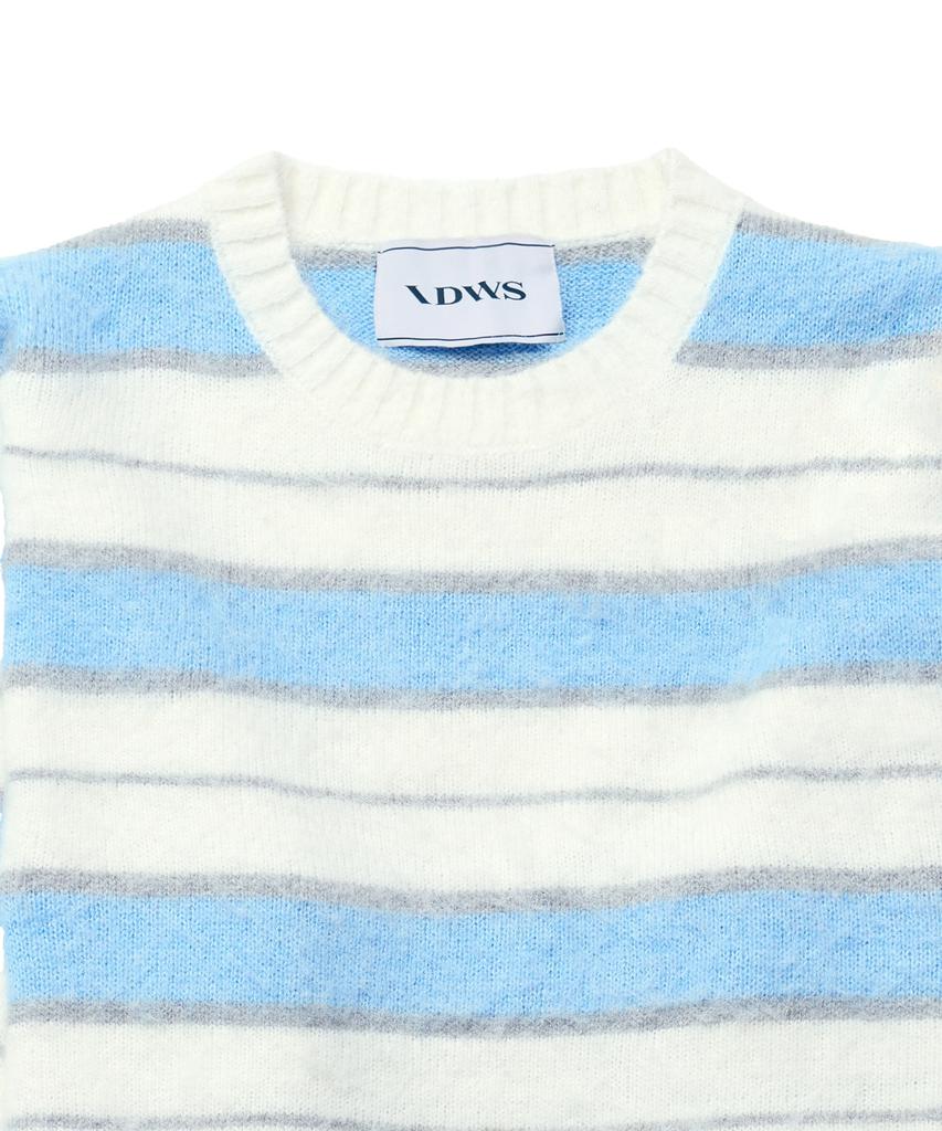 IDWS Vector Stripe Mohair Knit Ivory