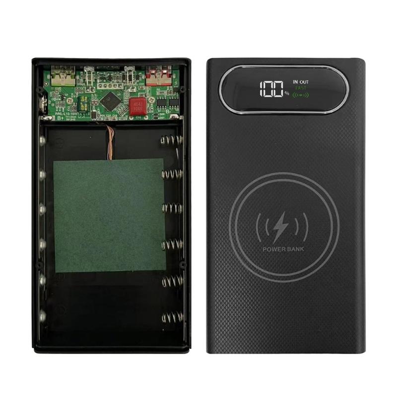 DIY 6x18650 Battery Case Charger Outer Plastic shells Power Bank Shells Portable External Boxes without Batteries