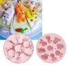 2 Stück Cartoon-Tiere Geformte Silikon-Kuchenform Antihaft Schokolade Fondantform Backwerkzeuge(Rosa )