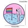 Aufbügelbares besticktes Abzeichen Outdoor-Abenteuer-Design Kosmischer Pilz Astronaut Für Jeansjacke Hut Tasche DIY Personalisierbare Dekoration