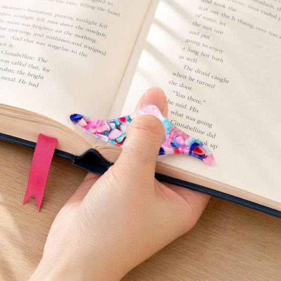Book Page Holder Thumb for Reading, Glitter Stone Piece Press Tool Ring Holder, Opener Bookmark Students Lovers