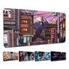 Japan Aesthetics Purple Neon City In Stocked Laptop Gaming Mice Mousepad Size for large Edge Locking Game Keyboard Pad