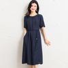 Elegant Chinese Style Mulberry Silk Crepe Dress
