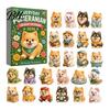 Dog Ornaments Advent Calendars 2026, Cute 24 Days Christmas Countdown Decorative Hanging Calendar, 2D Acrylic Collectible Figures for Lovers,