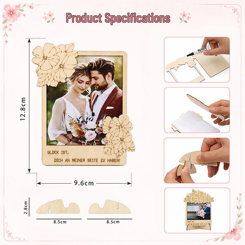 DIY Hand-Painted Colorful Wooden Photo Frame and Ornaments Kit