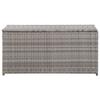 VidaXL Garden Storage Box Wicker Resin 100x50x50 Cm Grey