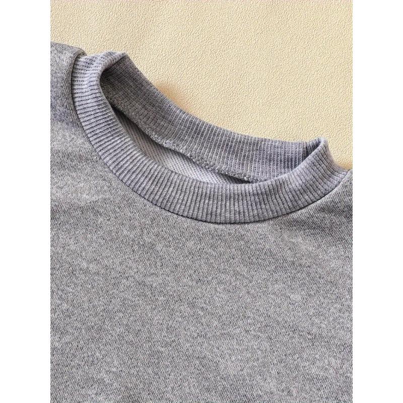 Kids Sweatshirt Kids Sweatshirt Crew Neck Sweatshirt with Creative Letter Pattern, Fashion Casual Sportswear for Daily, Party