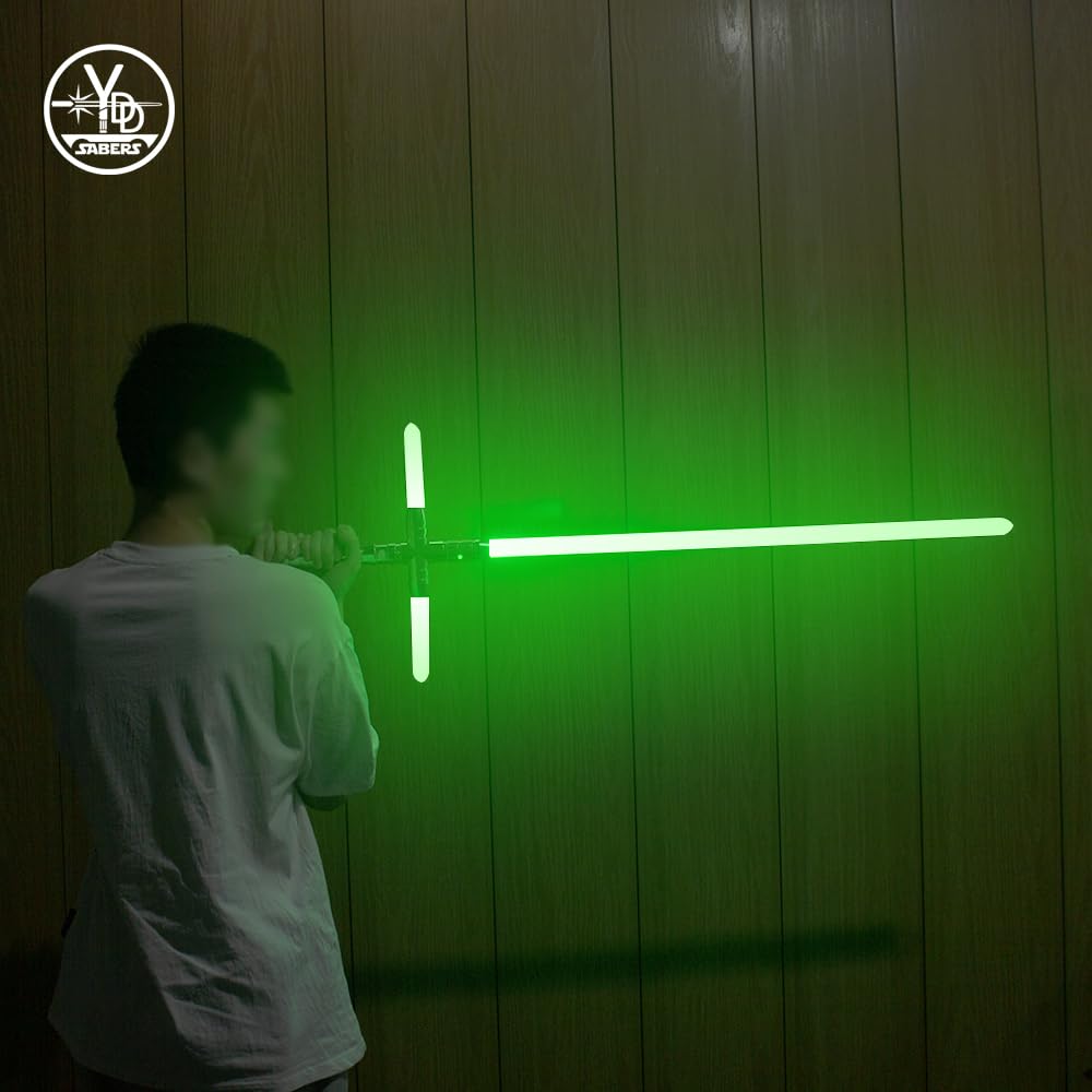 YDD Kylo Ren Replica Green LED Lightsaber with Force Metal for Adults Lightsaber, FX, Handle, (78cm Blade)