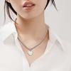 Tiffany & Co. Logo Engraved Sterling Silver Necklace Women Necklace GRP03891