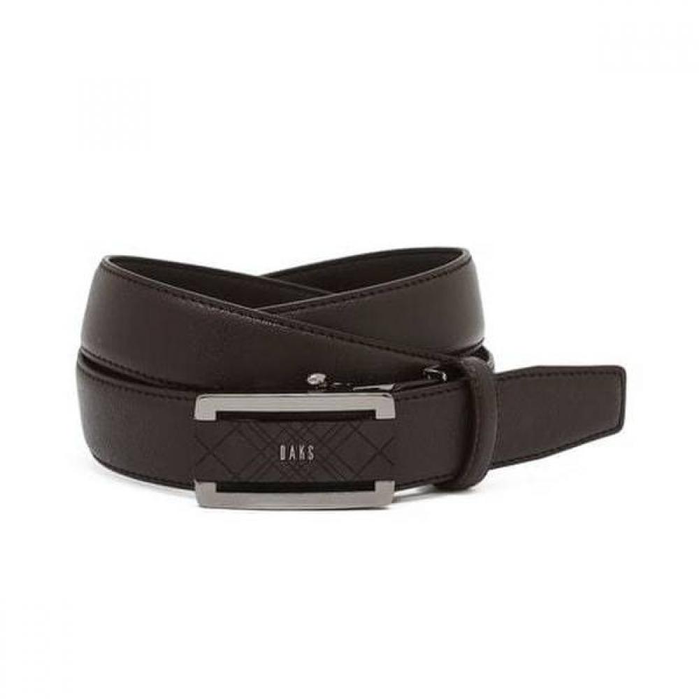 Daks Brown Check Pattern Engraved Matte Buckle Cowhide Automatic Belt Dbbe6e189w3 Single option