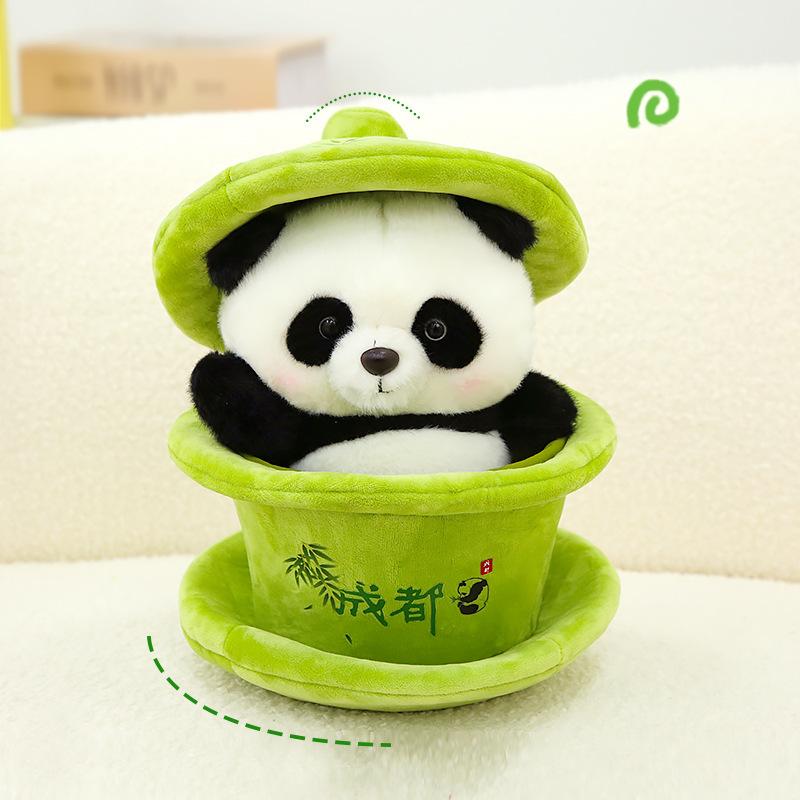

Новая креативная плюшевая крышка для чаши, чайная чашка с пандами, кукла панда из Чэнду, плюшевая игрушка 30cm