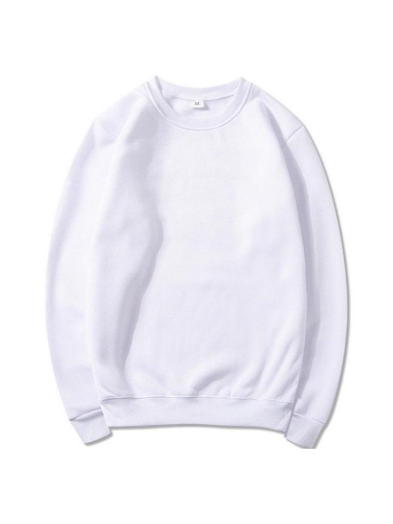 Unisex volná fleecová mikina s kulatým výstřihem - Podzimní/Zimní ležérní oblečení