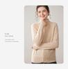 Pure Cashmere Women's Loose Knit Zipper Cardigan Sweater