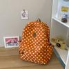 Multicolored Polka Dot Backpack Sweet Student School Bag Cute Lace Trim Rucksack  Daily